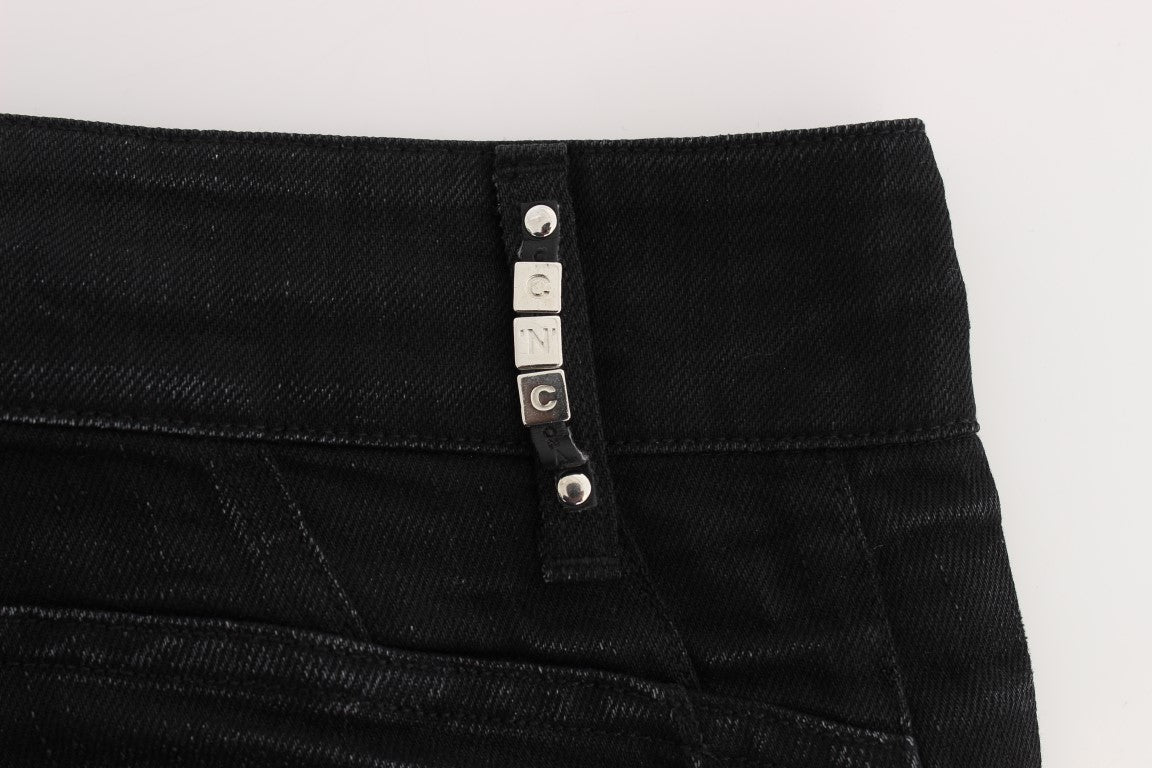 의상 National Black Cotton Slouchy Slims Fit Jeans