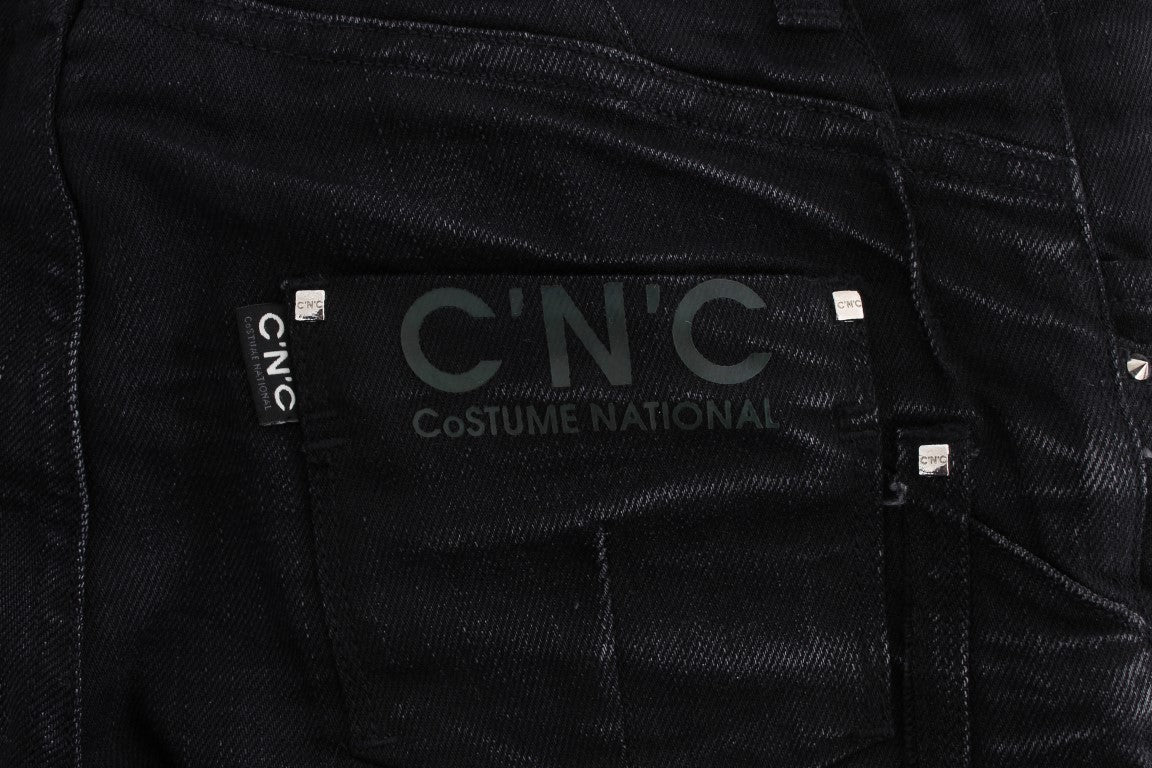 의상 National Black Cotton Slouchy Slims Fit Jeans