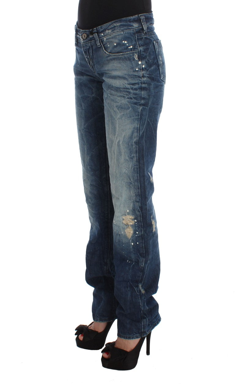 Blaue Jeans aus Baumwoll-Denim von Costume National mit regulärer Passform