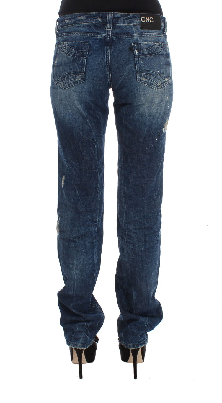 Blaue Jeans aus Baumwoll-Denim von Costume National mit regulärer Passform