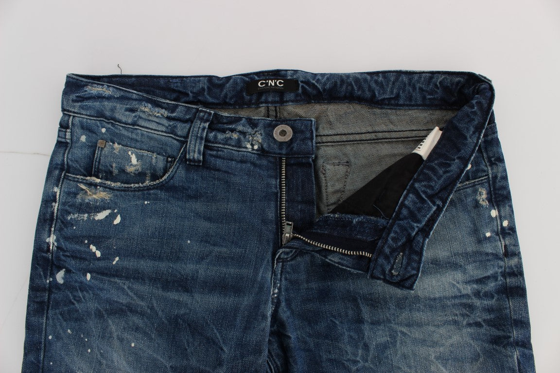 Blaue Jeans aus Baumwoll-Denim von Costume National mit regulärer Passform