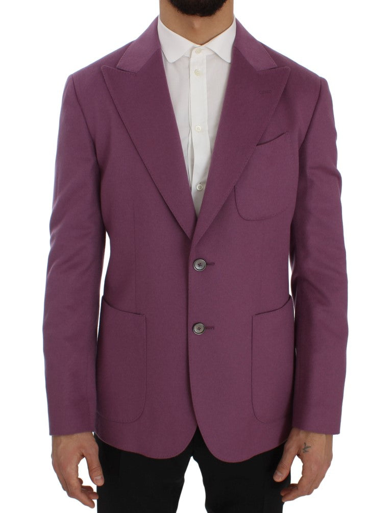 Dolce & Gabbana Purple Cashmere Slim Fit Blazer 재킷