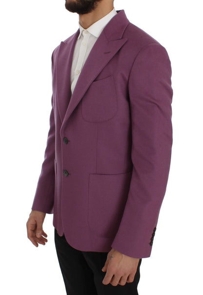 Dolce & Gabbana Purple Cashmere Slim Fit Blazer 재킷