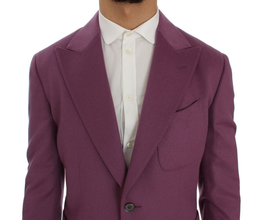 Dolce & Gabbana Purple Cashmere Slim Fit Blazer 재킷