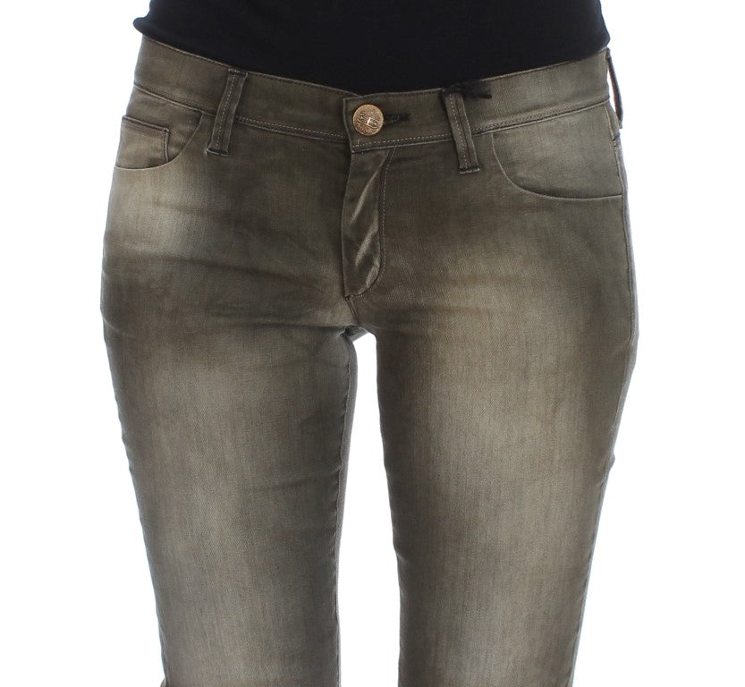 Ermanno Scervino Slim-Fit-Jeans aus Baumwollmischung in grauer Waschung