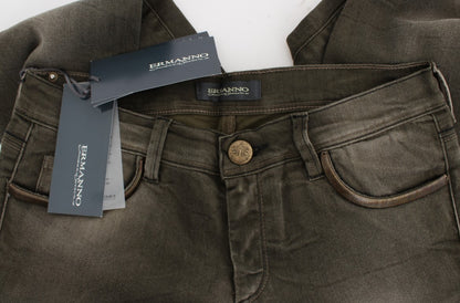 Ermanno Scervino Slim-Fit-Jeans aus Baumwollmischung in grauer Waschung