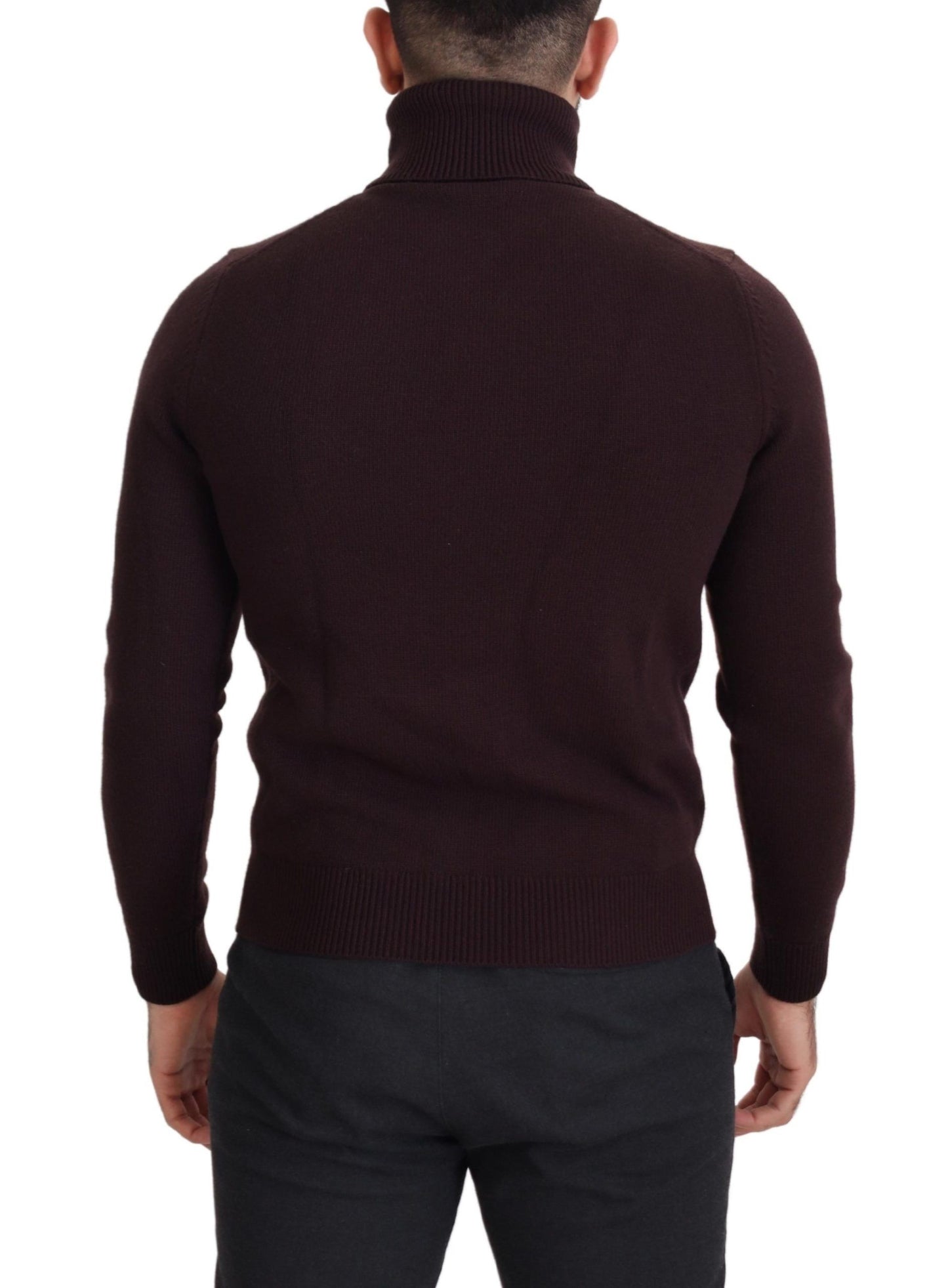 Dolce &amp; Gabbana Brauner Rollkragenpullover aus Wolle