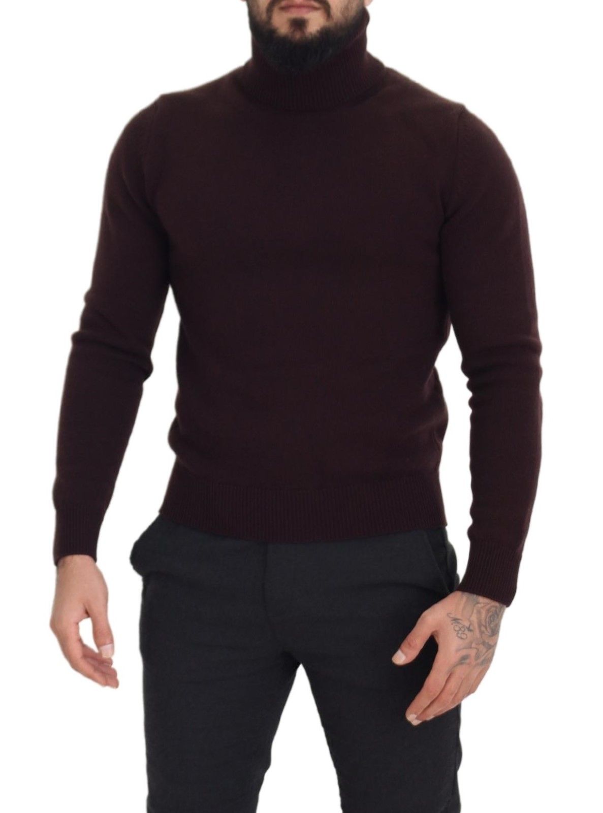 Dolce &amp; Gabbana Brauner Rollkragenpullover aus Wolle