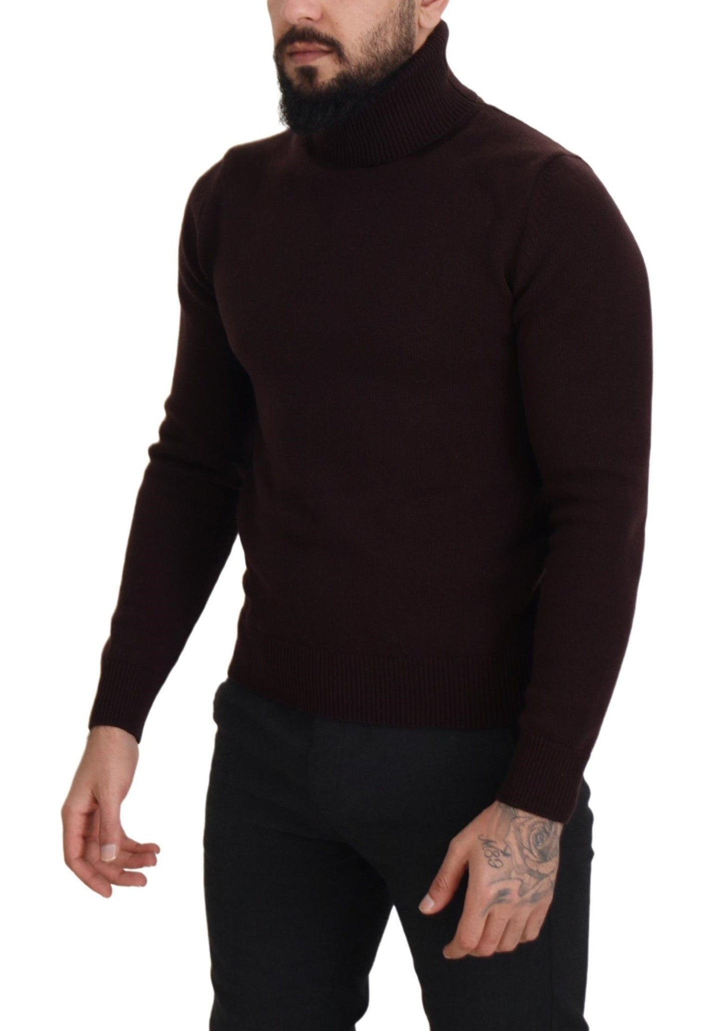 Dolce &amp; Gabbana Brauner Rollkragenpullover aus Wolle