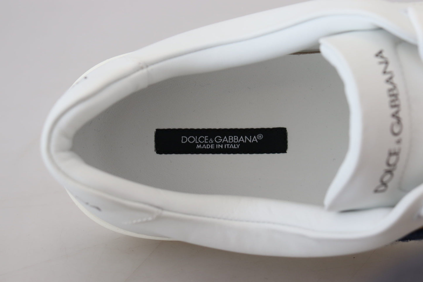 Dolce &amp; Gabbana Freizeit-Sneakers aus weißem Leder mit DG-Logo