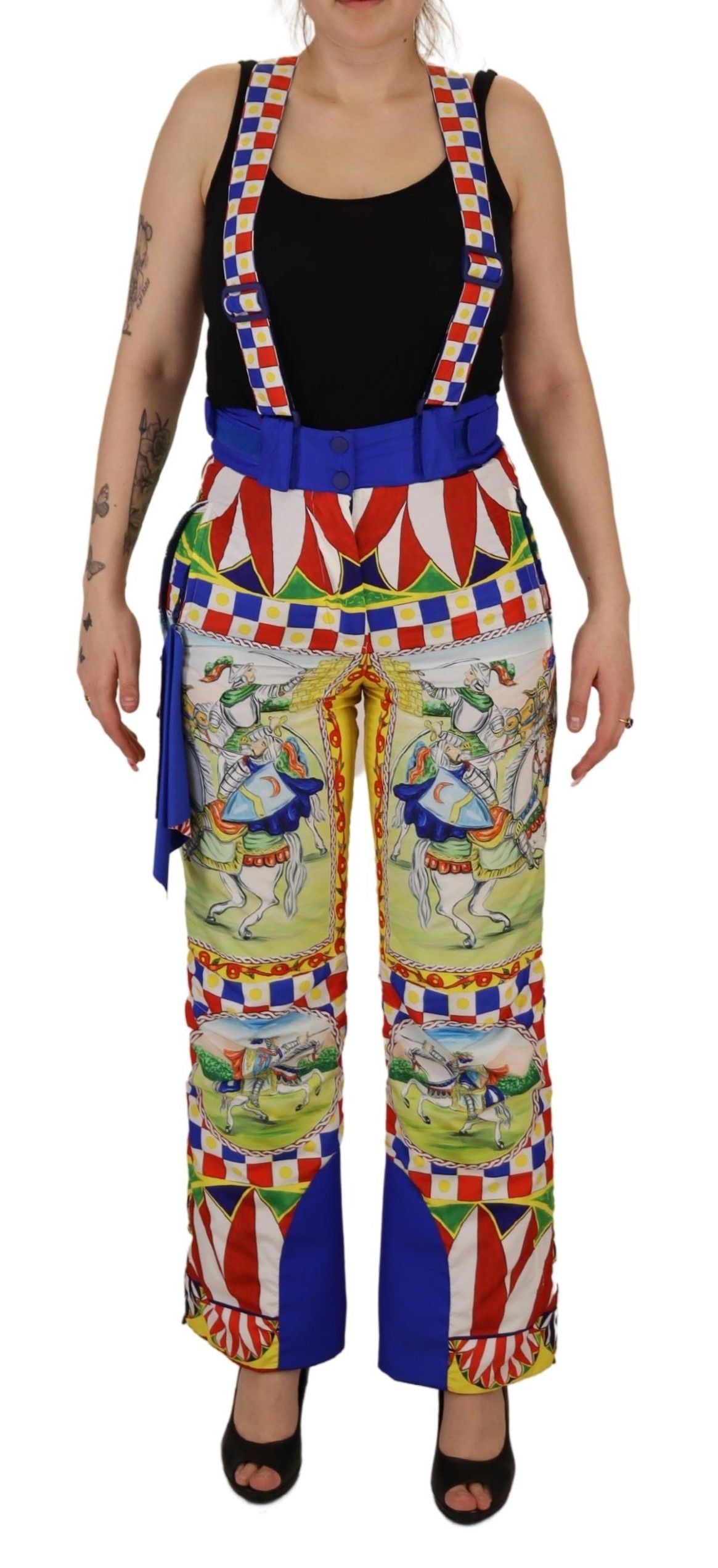 Dolce & Gabbana Multicolor gedruckte Schneehosenhosen