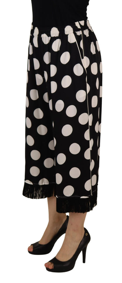 Dolce &amp; Gabbana Polka Dot Hose mit mittlerer Taille und kurzem Schnitt