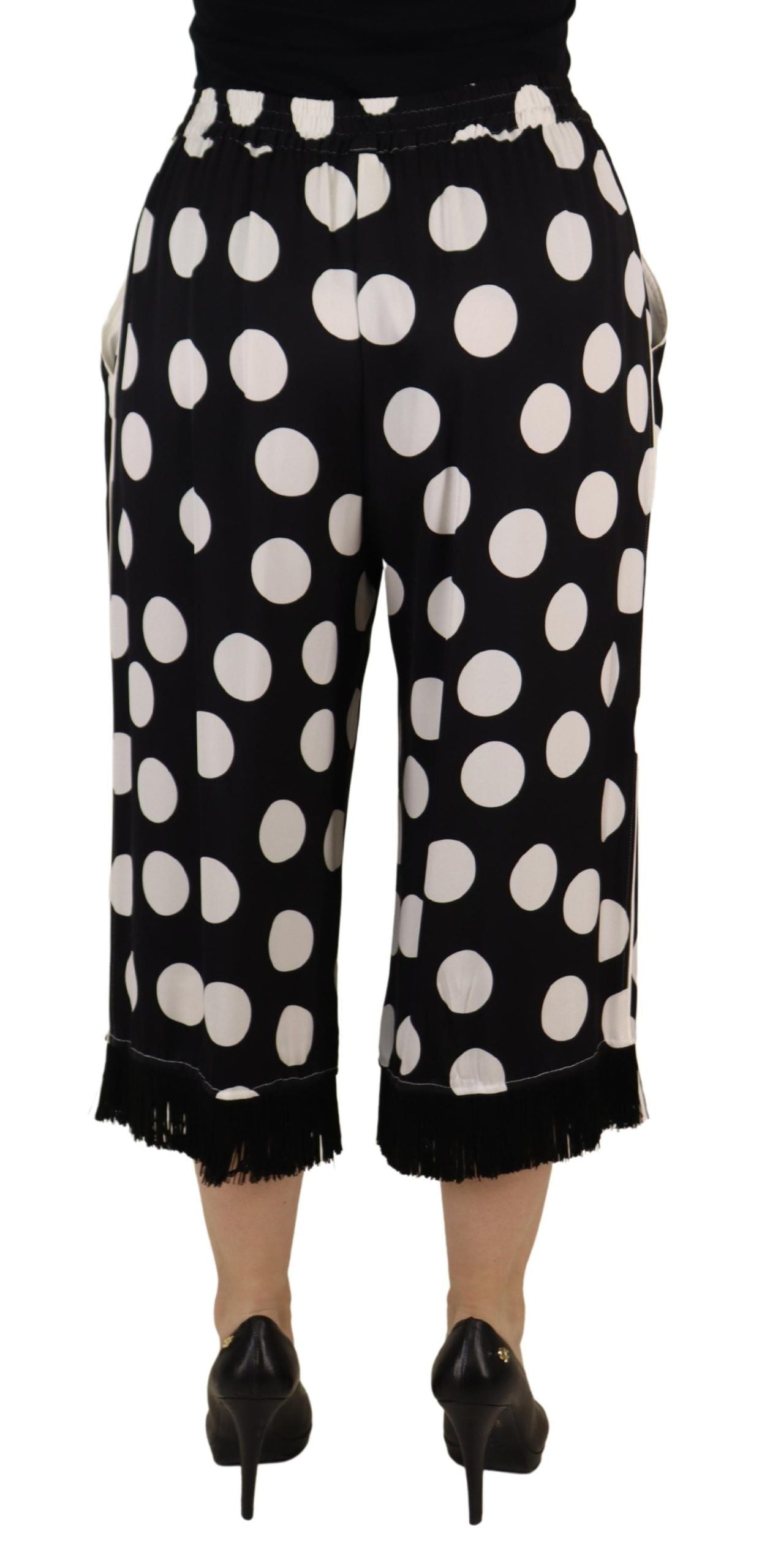 Dolce &amp; Gabbana Polka Dot Hose mit mittlerer Taille und kurzem Schnitt