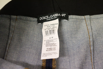 Dolce &amp; Gabbana – Blaue, dehnbare Skinny-Jeans mit hoher Taille