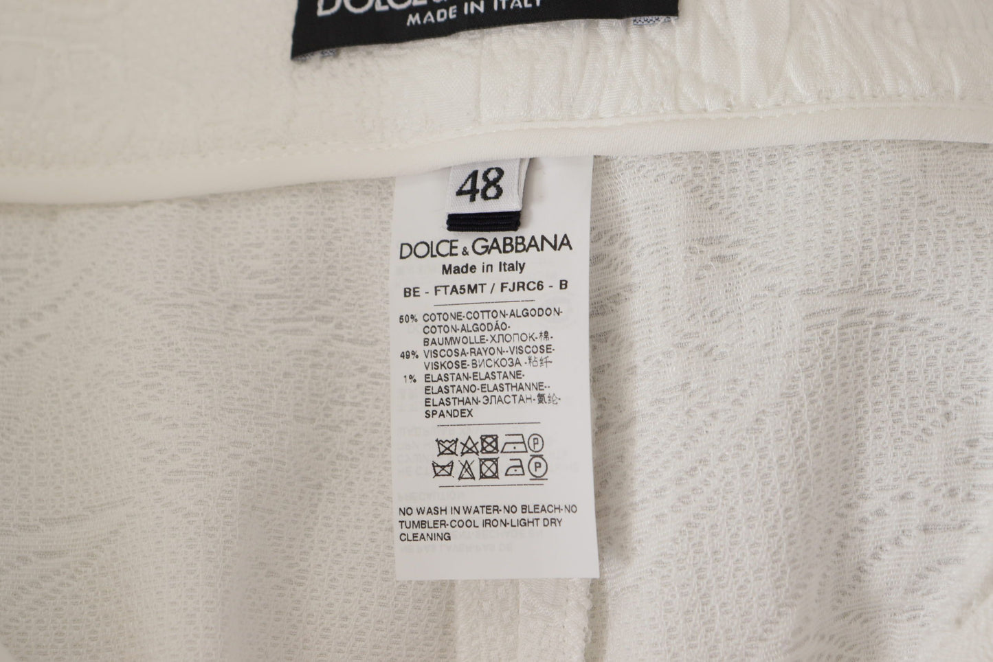 Dolce & Gabbana White High High Waist Culotte Cotton Shorts