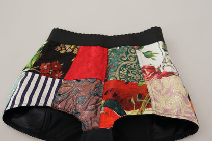 Mehrfarbige Patchwork-Jacquard-Nylonshorts von Dolce &amp; Gabbana