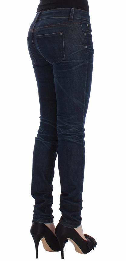 Ermanno Scervino Blue Slim Jeans Denim Hose Skinny Leg Stretch