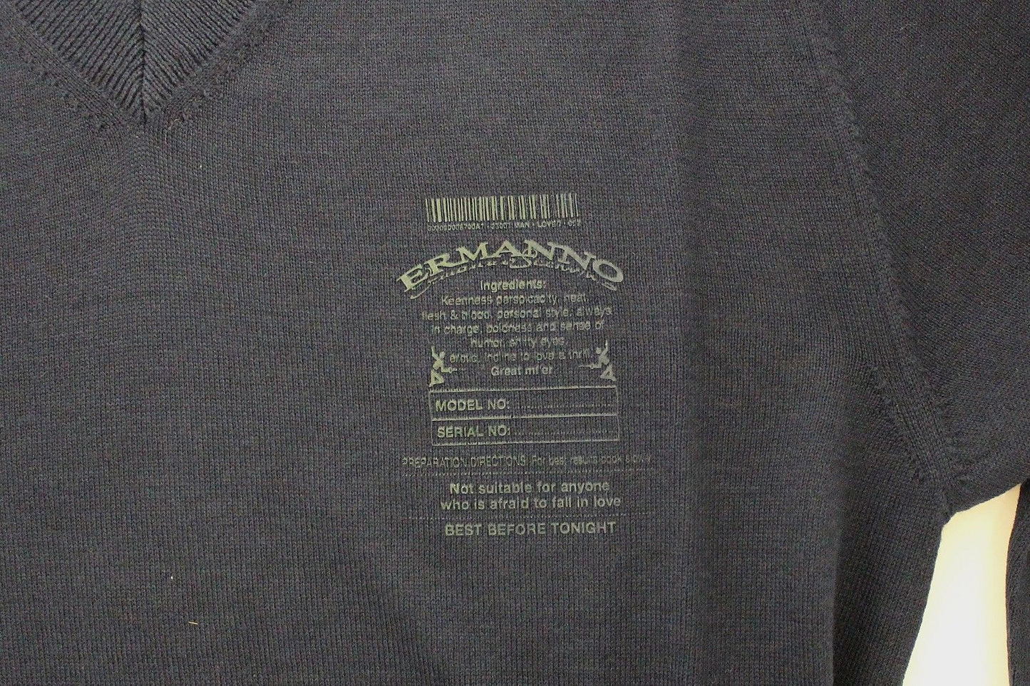 Ermanno Scervino Blue Wool Blend V-Neck 풀오버 스웨터