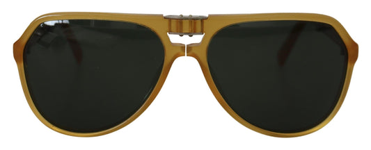 Dolce & Gabbana Yellow Acetate Black Lens Aviator DG4196 선글라스