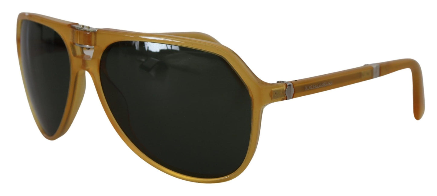 Dolce & Gabbana Yellow Acetate Black Lens Aviator DG4196 선글라스