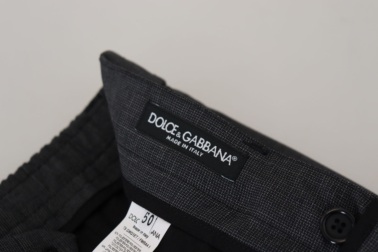 Dolce &amp; Gabbana Grau karierte Cargohose Stretchhose