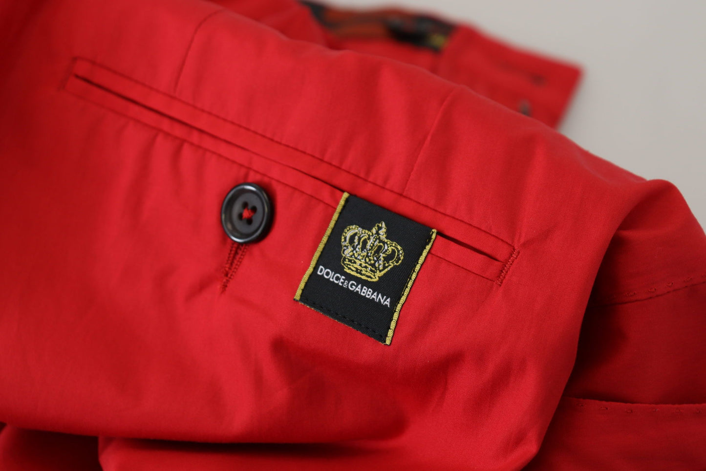 Dolce &amp; Gabbana Slim-Fit-Hose aus roter Baumwolle, Chinohose