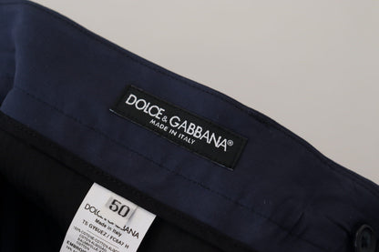 Dolce & Gabbana Blue Cotton Slim 바지 치노 바지