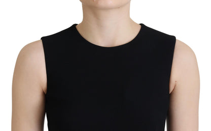 Dolce & Gabbana Elegant Fit and Flare Black Sheath Dress