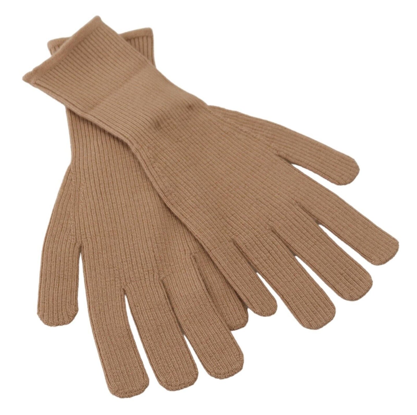 Dolce & Gabbana Beige Cashmere Knitted Hands Mitten Mens 장갑