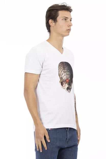 Trussardi Action T-Shirt aus weißer Baumwolle