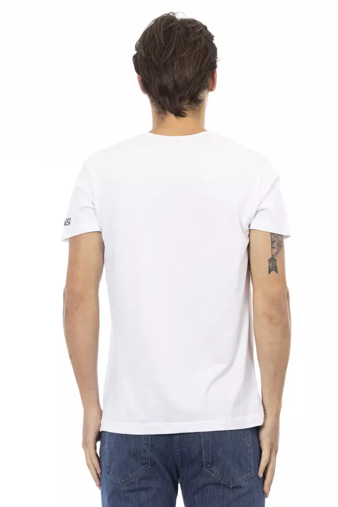 Trussardi Action T-Shirt aus weißer Baumwolle