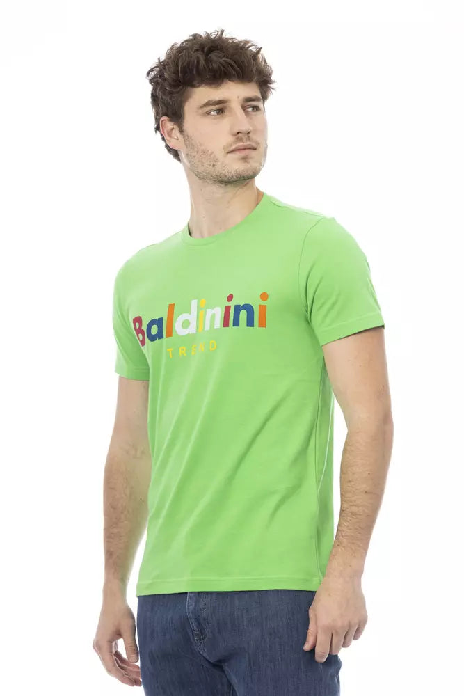 Baldinini Trend Grünes Baumwoll-T-Shirt