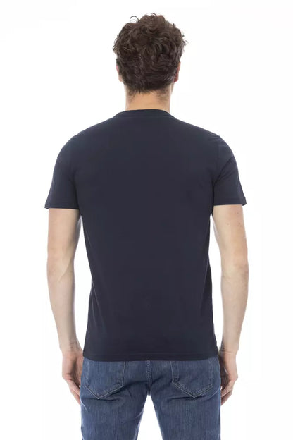 Baldinini Trend Blaues Baumwoll-T-Shirt