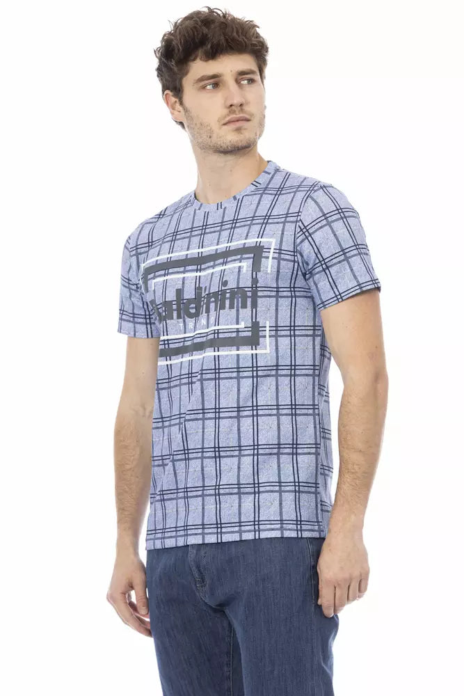 Baldinini Trend Hellblaues Baumwoll-T-Shirt