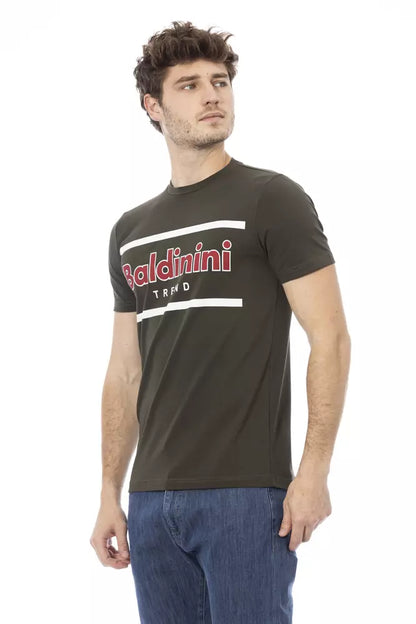 Baldinini Trend Grünes Baumwoll-T-Shirt