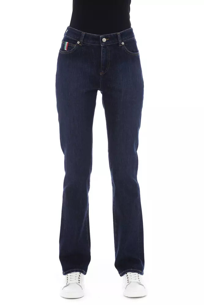 Baldinini 트렌드 Blue Cotton Jeans & Pant