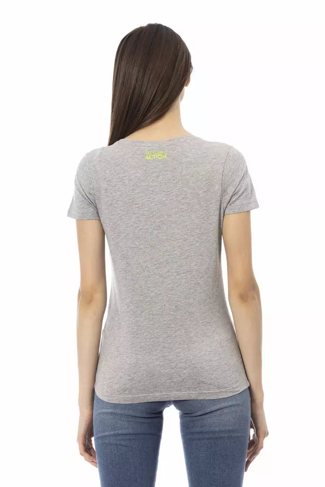 Trussardi Action Gray Cotton Women Top