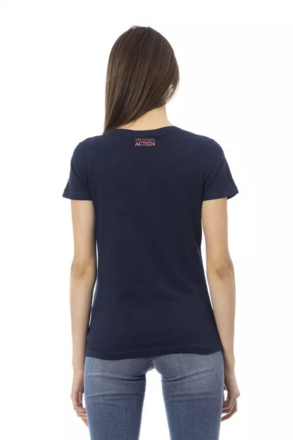 Trussardi Action Blaues Baumwolltop und T-Shirt