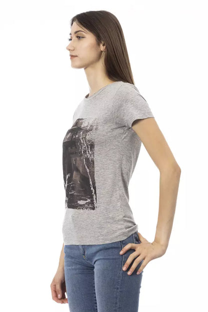 Trussardi Action Graues Baumwolltop und T-Shirt