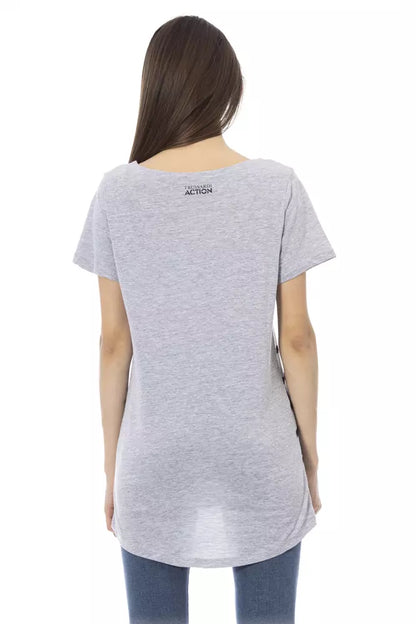 Trussardi Action Gray Cotton Women Top