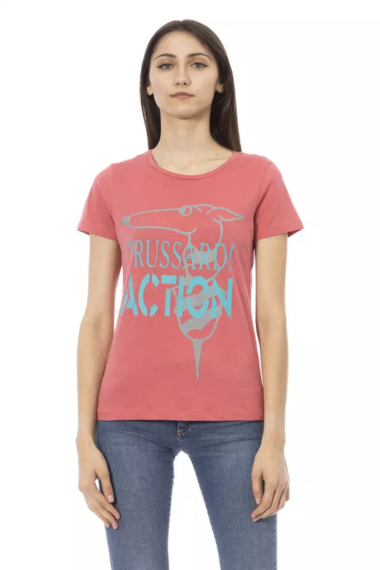 Trussardi Action Rosa Baumwoll-Tops und T-Shirt