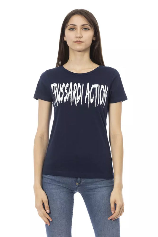 Trussardi Action Blaues Baumwolltop und T-Shirt