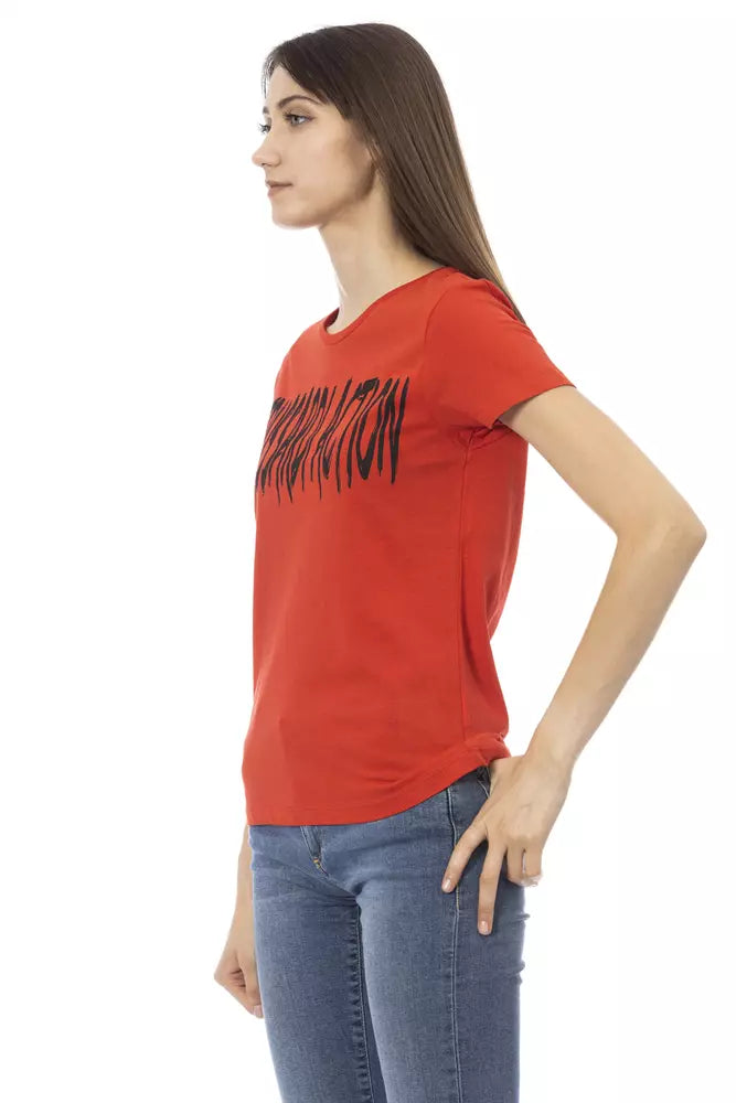 Trussardi Action Rotes Baumwolloberteil und T-Shirt