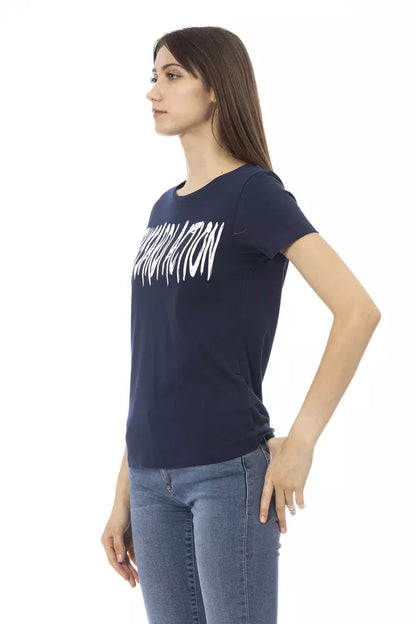 Trussardi Action Blaues Baumwolltop und T-Shirt