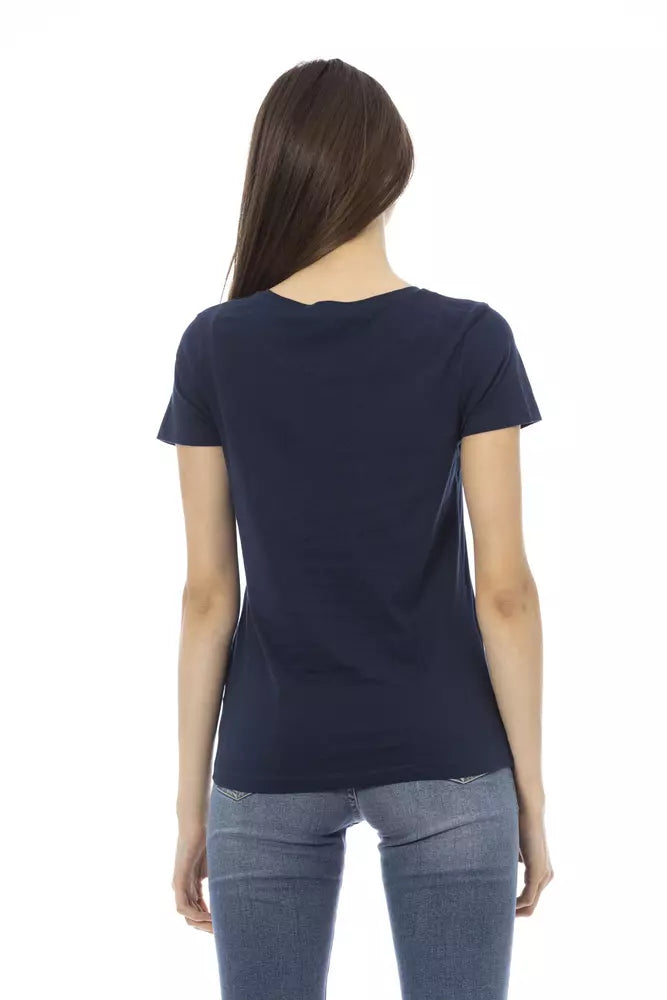 Trussardi Action Blaues Baumwolltop und T-Shirt