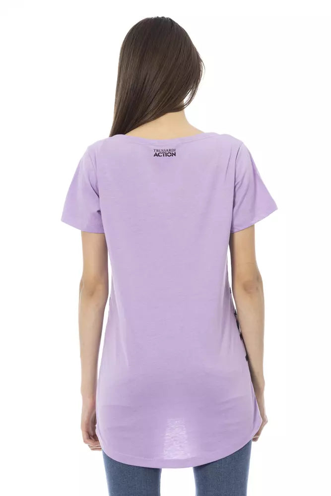 Trussardi Action Lila Baumwoll-Tops und T-Shirt