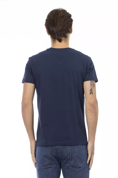 Trussardi Action Blaues Baumwoll-T-Shirt