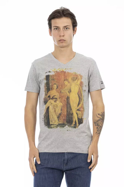 Trussardi Action Graues Baumwoll-T-Shirt