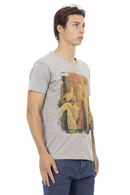 Trussardi Action Graues Baumwoll-T-Shirt