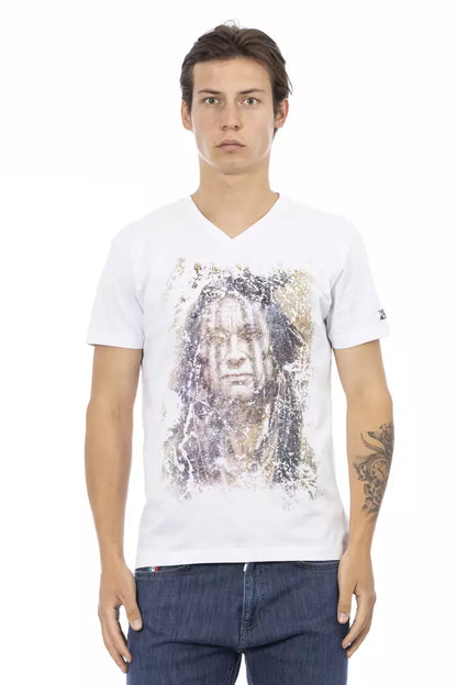 Trussardi Action T-Shirt aus weißer Baumwolle